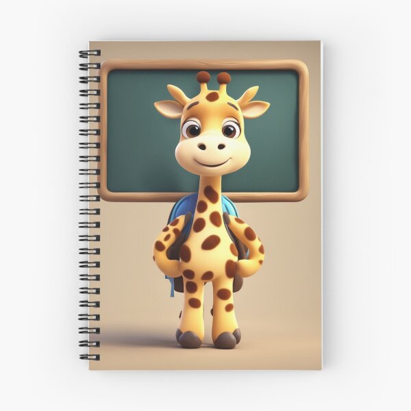 Item preview, Cute Giraffe Student with Chalkboard and Backpack Cartoon Vector Icon designed and sold by hjian8219.