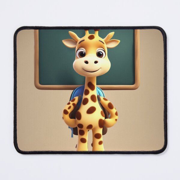 Item preview, Cute Giraffe Student with Chalkboard and Backpack Cartoon Vector Icon designed and sold by hjian8219.
