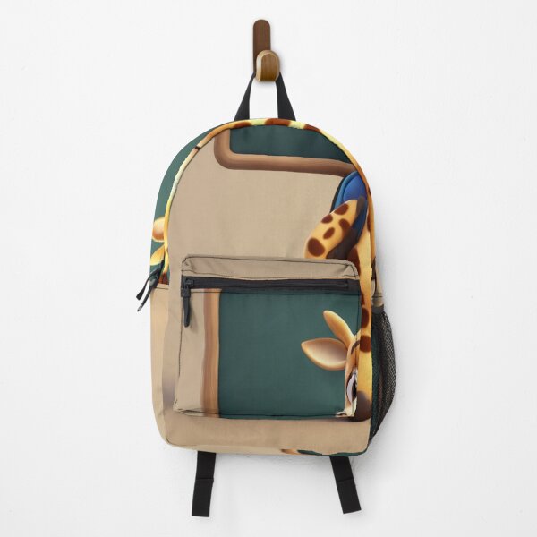 Item preview, Cute Giraffe Student with Chalkboard and Backpack Cartoon Vector Icon designed and sold by hjian8219.