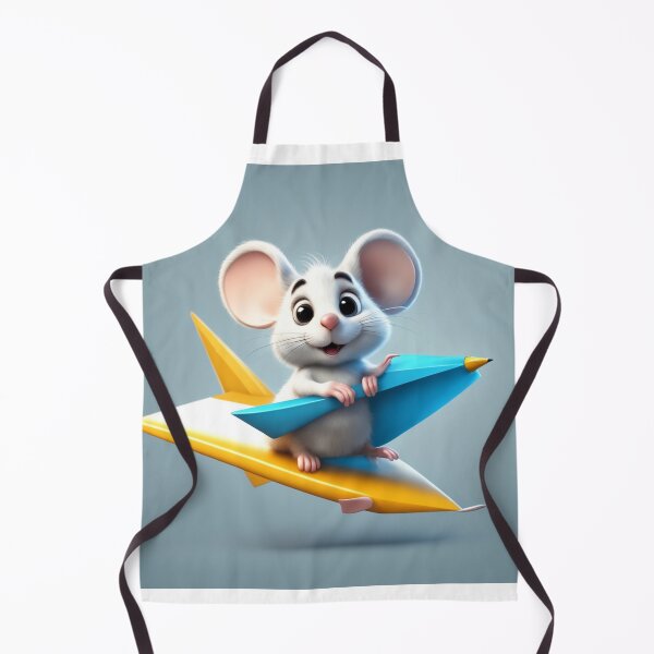 Item preview, Cute Mouse Riding Paper Plane with Pencil Cartoon Vector Icon designed and sold by hjian8219.