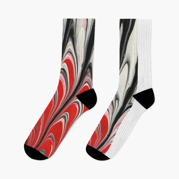 Item preview, Rojo - ondas blancas y negras. designed and sold by Hmelliger.