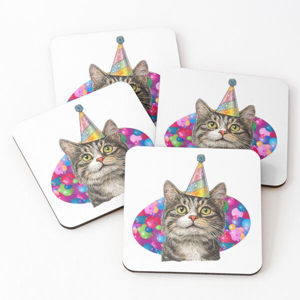 Item preview, Maxine the Party Queen - Festive Party Hat Feline designed and sold by zwrohn.