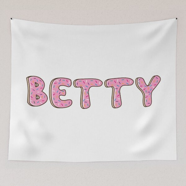 Item preview, Betty Name word Shaped Like Pink Donuts  designed and sold by ITCHAWAWAA.
