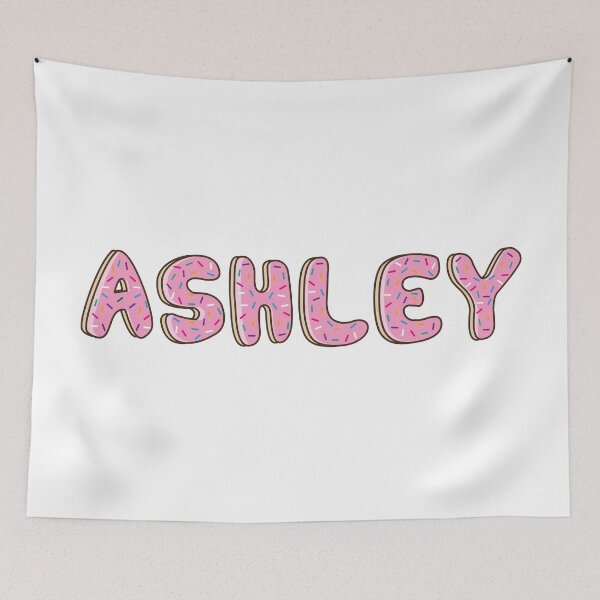 Item preview, Ashley Name word Shaped Like Pink Donuts  designed and sold by ITCHAWAWAA.
