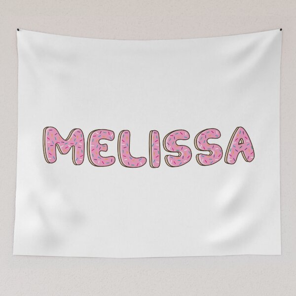 Item preview, Melissa Name word Shaped Like Pink Donuts  designed and sold by DonutsWords.