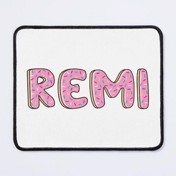 Item preview, Remi Name word Shaped Like Pink Donuts  designed and sold by DonutsWords.