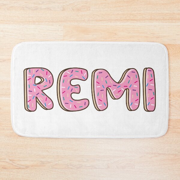 Item preview, Remi Name word Shaped Like Pink Donuts  designed and sold by DonutsWords.
