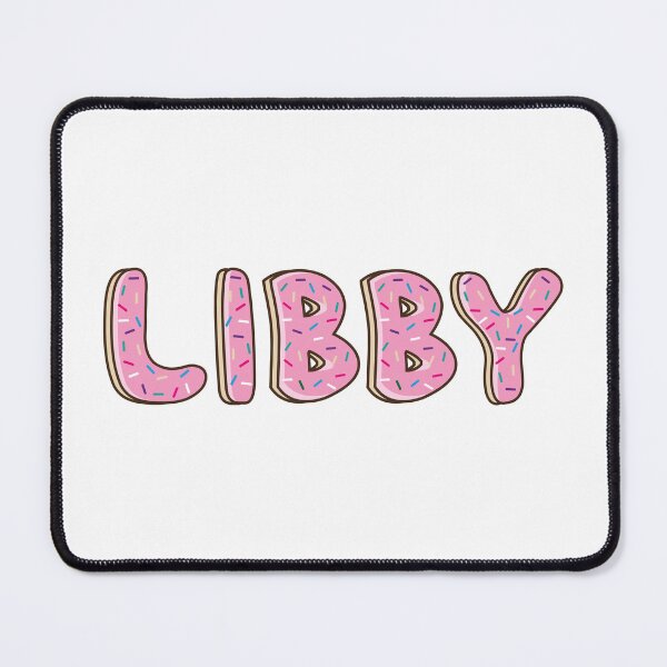 Item preview, libby Name word Shaped Like Pink Donuts  designed and sold by DonutsWords.
