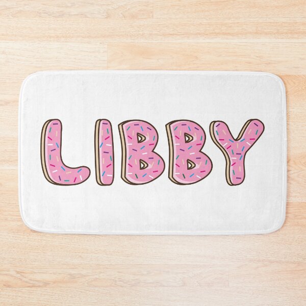 Item preview, libby Name word Shaped Like Pink Donuts designed and sold by DonutsWords.