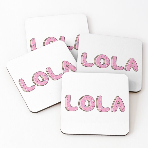 Item preview, lola Name word Shaped Like Pink Donuts  designed and sold by DonutsWords.