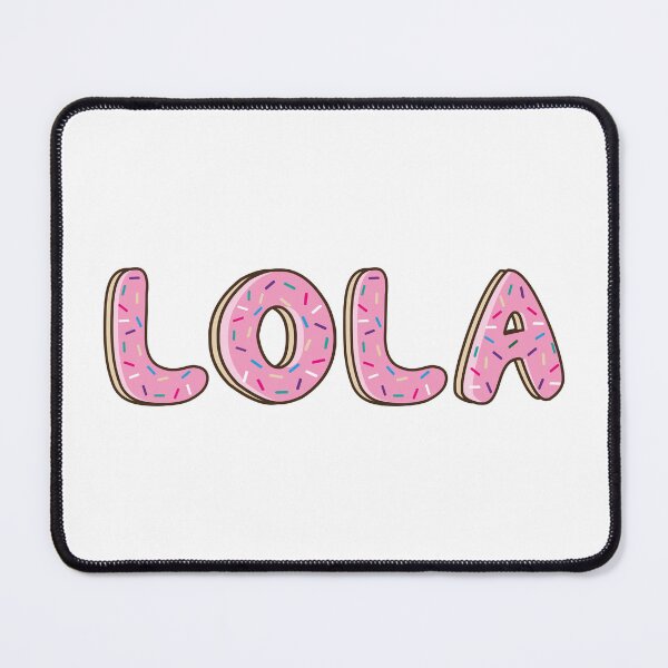 Item preview, lola Name word Shaped Like Pink Donuts designed and sold by DonutsWords.