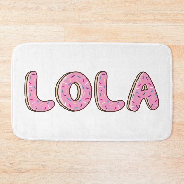 Item preview, lola Name word Shaped Like Pink Donuts  designed and sold by DonutsWords.