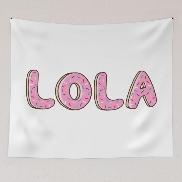 Item preview, lola Name word Shaped Like Pink Donuts  designed and sold by DonutsWords.
