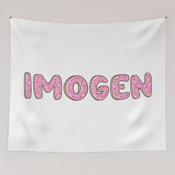 Item preview, imogen Name word Shaped Like Pink Donuts  designed and sold by DonutsWords.