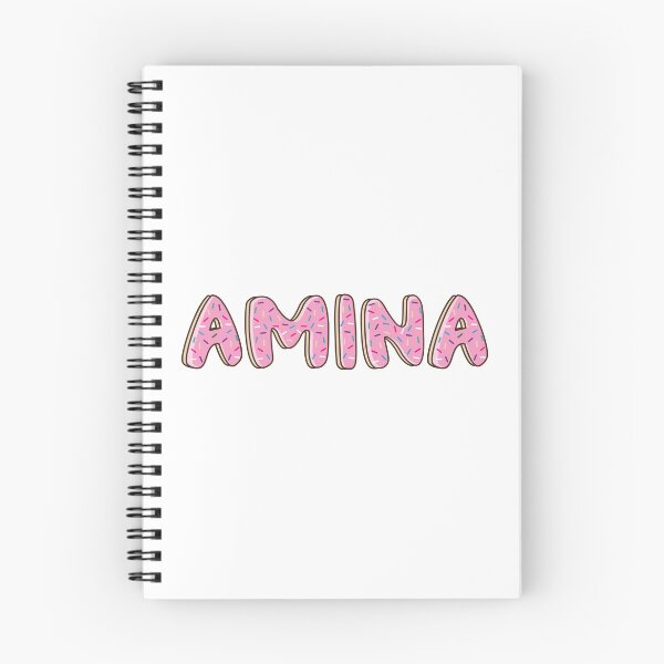 Item preview, Amina Name word Shaped Like Pink Donuts  designed and sold by DonutsWords.