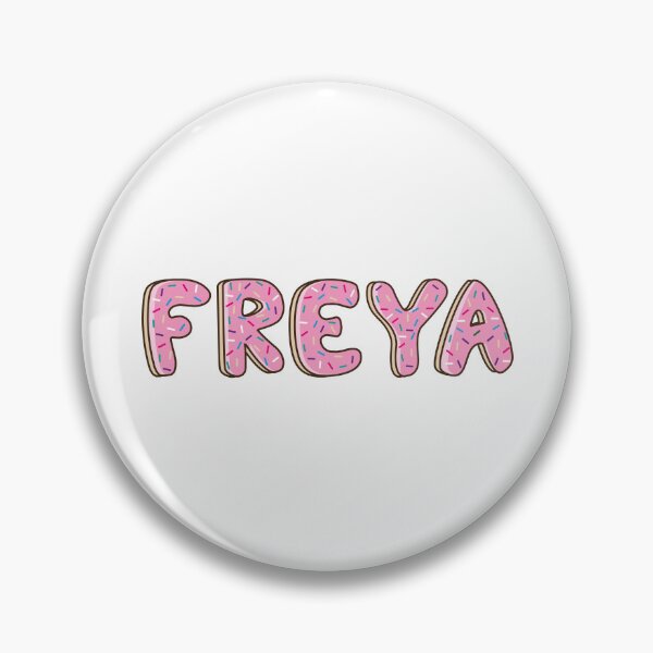 Item preview, freya Name word Shaped Like Pink Donuts  designed and sold by DonutsWords.