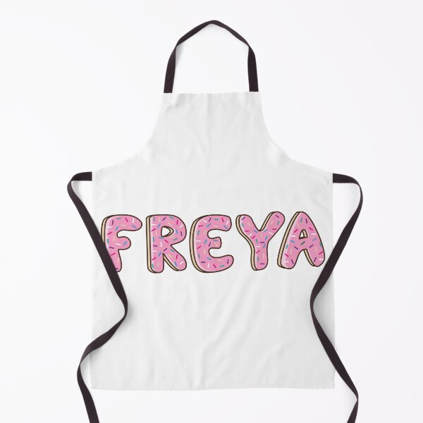 Item preview, freya Name word Shaped Like Pink Donuts  designed and sold by DonutsWords.