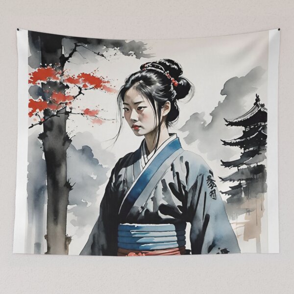 Item preview, Samurai woman warrior poster designed and sold by ShenGha-design.
