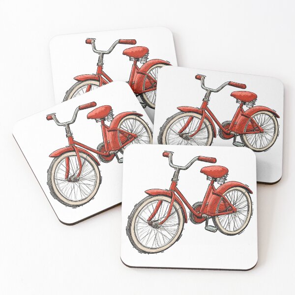 Item preview, bicicleta roja antigua designed and sold by burenkaUA.