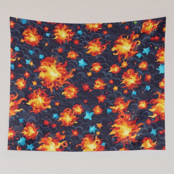 Item preview, Abstract Fireballs Night Sky Pattern designed and sold by calibrit.