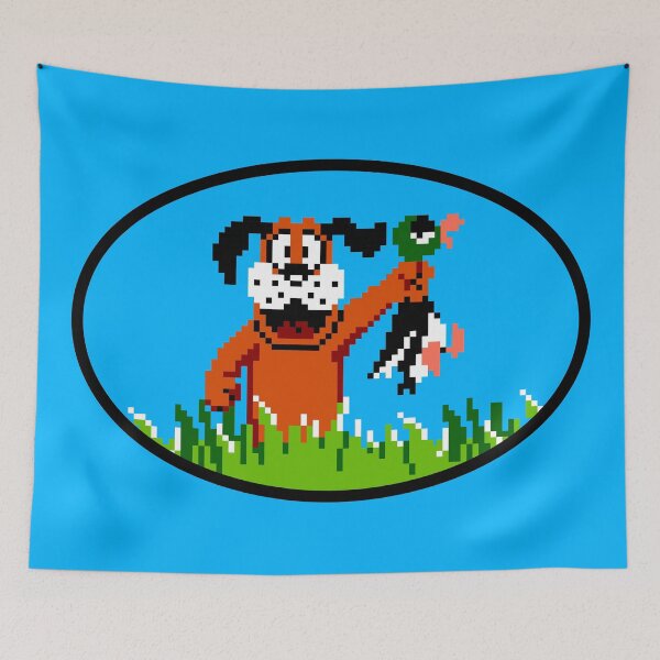 Item preview, Duck Hunt Dog with 1 Duck Oval Sticker designed and sold by BlueSkyTheory.
