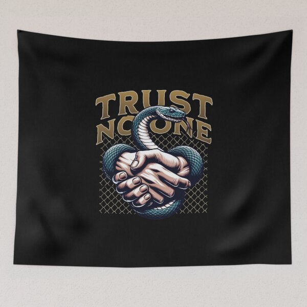 Item preview, Trust No One Snake Handshake Design designed and sold by Karma-n-Chaos.