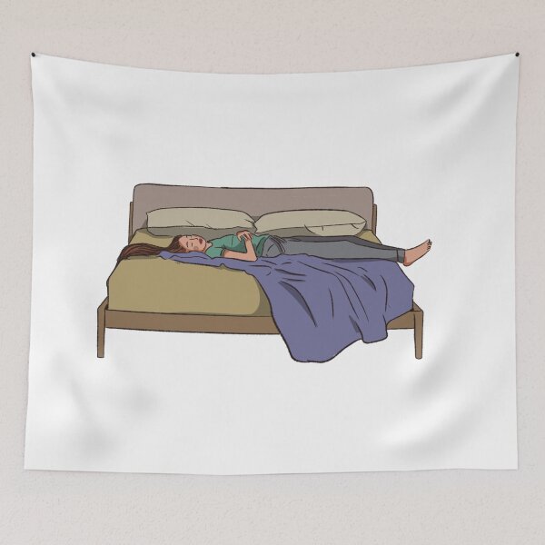 Item preview, A happy woman lying on the bed  designed and sold by Hessah-HA.