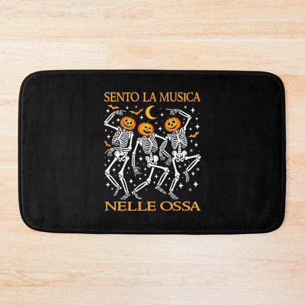 Item preview, Sento La Musica Nelle Ossa Italian Quote Ognissanti Dancing Skeletons Funny Halloween Costume  designed and sold by Bad Kitty Designz.