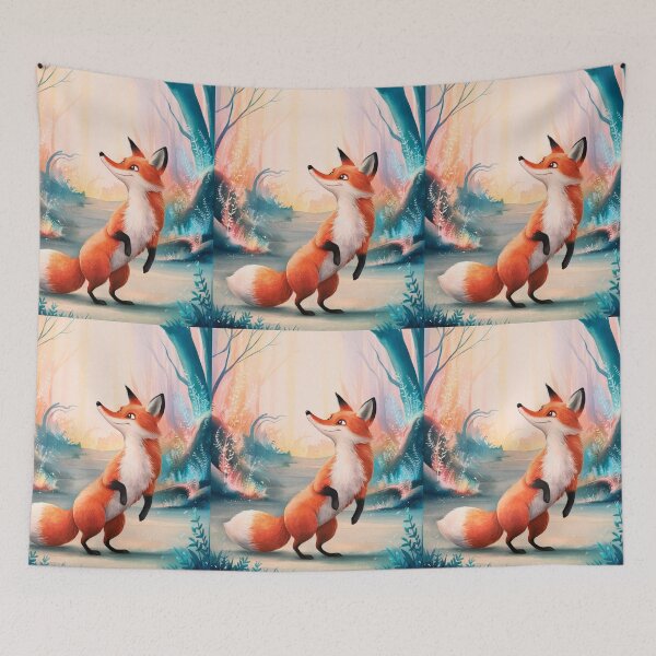 Item preview, Whimsical Fox. Fantasy fox, magical forest, enchanting woodland, vintage fox designed and sold by FoxVibes.
