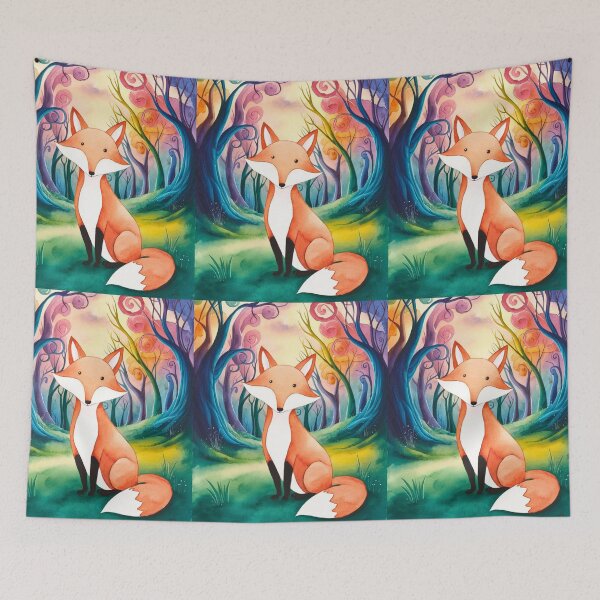 Item preview, Whimsical Fox. Fantasy fox, magical forest, enchanting woodland, vintage fox designed and sold by FoxVibes.