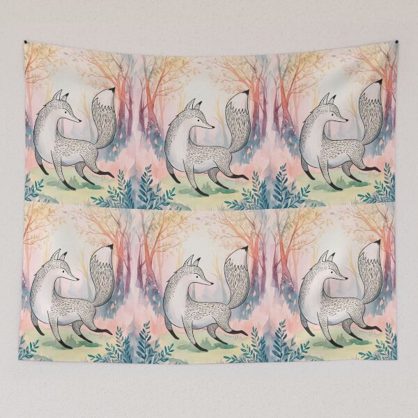Item preview, Whimsical Fox. Fantasy fox, magical forest, enchanting woodland, vintage fox designed and sold by FoxVibes.