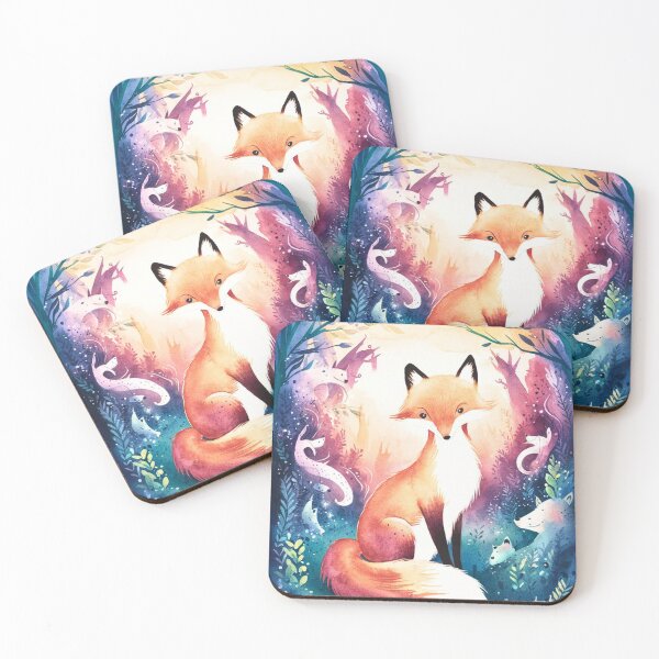 Item preview, Whimsical Fox. Fantasy fox, magical forest, enchanting woodland, vintage fox designed and sold by FoxVibes.