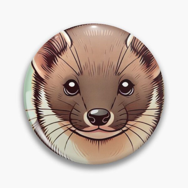 Item preview, Adorable Pine Marten Illustration designed and sold by CritterManiaUK.