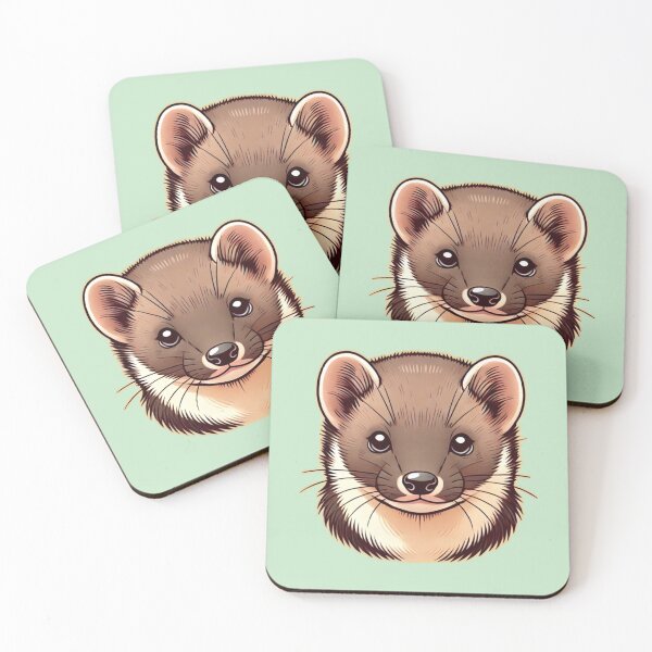 Item preview, Adorable Pine Marten Illustration designed and sold by CritterManiaUK.