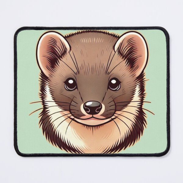 Item preview, Adorable Pine Marten Illustration designed and sold by CritterManiaUK.