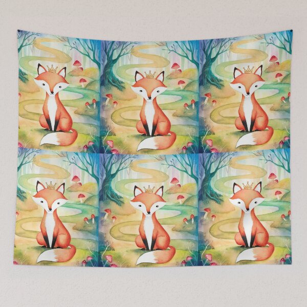 Item preview, Whimsical Fox. Fantasy fox, magical forest, enchanting woodland, vintage fox designed and sold by FoxVibes.