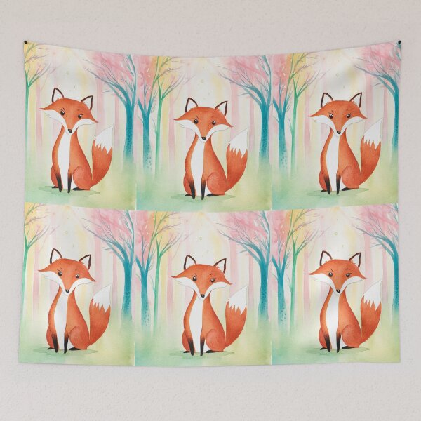 Item preview, Whimsical Fox. Fantasy fox, magical forest, enchanting woodland, vintage fox designed and sold by FoxVibes.