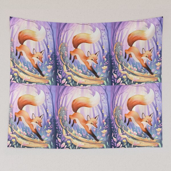 Item preview, Whimsical Fox. Fantasy fox, magical forest, enchanting woodland, vintage fox designed and sold by FoxVibes.