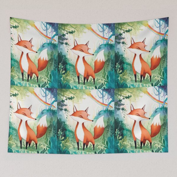 Item preview, Whimsical Fox. Fantasy fox, magical forest, enchanting woodland, vintage fox designed and sold by FoxVibes.