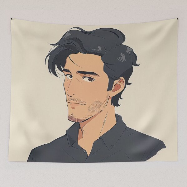 Item preview, Argentine man, portrait | Anime style designed and sold by ComicsFactory.