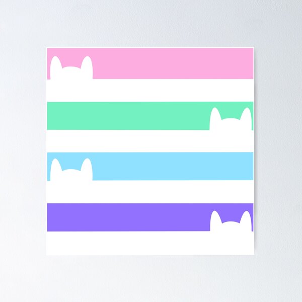 Item preview, Colorful Dollhouse Kitty Stripes designed and sold by astraeanm.