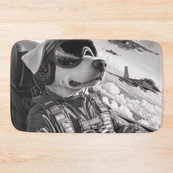 Item preview, Black and white sketch of a lab in a fighter jet designed and sold by dcrc.