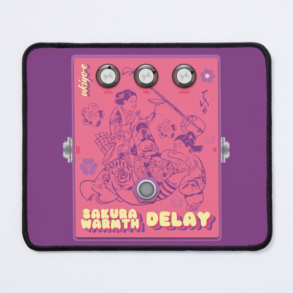 Item preview, Ukiyo-e Japanese Woodblock Inspired Sakura Warmth Delay Guitar Pedal designed and sold by globbs.