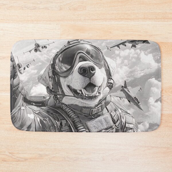 Item preview, Black and white sketch of a lab in a fighter jet designed and sold by dcrc.