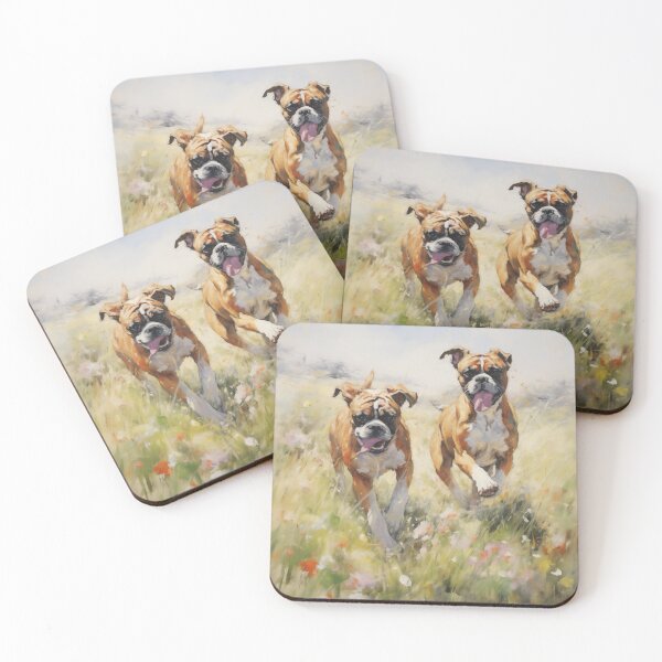 Item preview, Happy Boxer Dogs designed and sold by Samuelsboro.