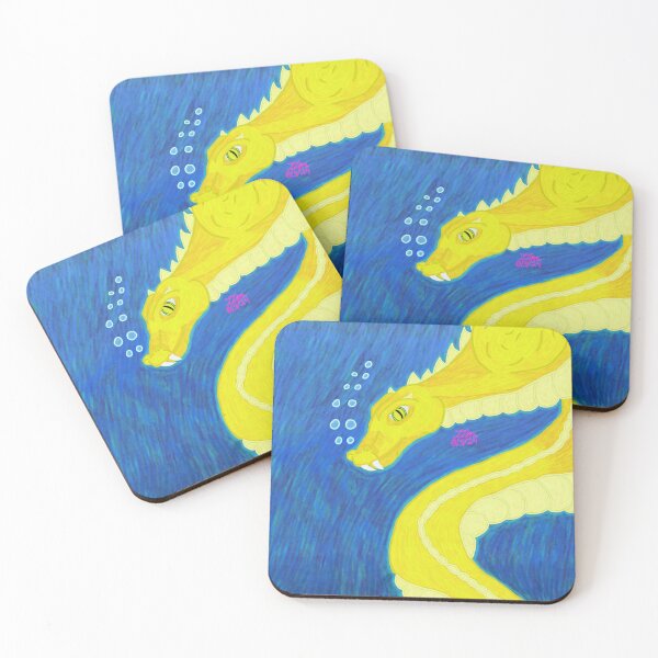 Item preview, Yellow Swimming Dragon designed and sold by Laura-the-bard.