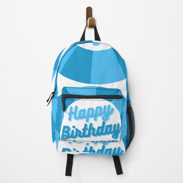 Item preview, Round bright blue happy birthday sticker designed and sold by ReynoldsFun.
