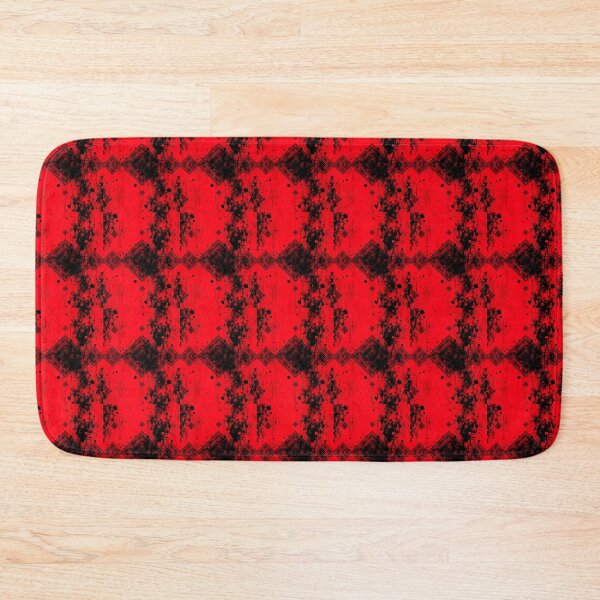 Item preview, red and black rhombus paint splatter gothic pattern  designed and sold by aprilwebbartist.