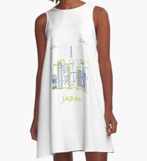 Unusual Japanese architecture. A-Line Dress