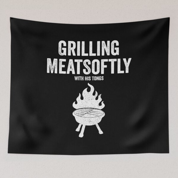 Item preview, Grilling Meat Softly With His Tongs - Funny Grill BBQ Master designed and sold by kevzadevinca.